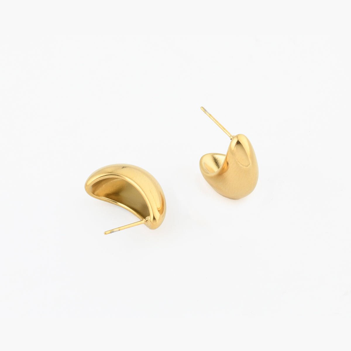 Boucles d'oreilles goutte dorées en acier inoxydable aucun, BALABOOSTE