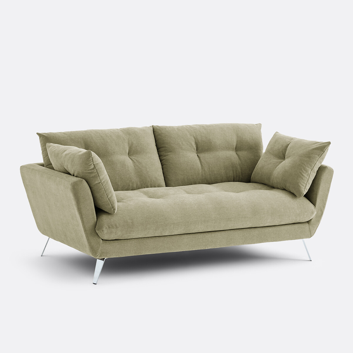 Canapé 3, 4, ou 5 places, en polyester chiné, TOMI vert eucalyptus, LA REDOUTE INTERIEURS