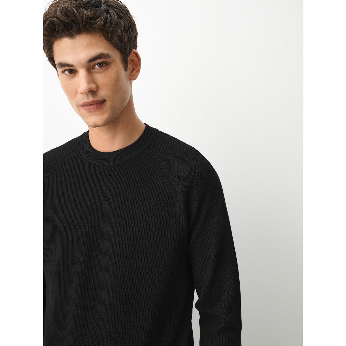 Pull en maille texturée essential noir, NEXT