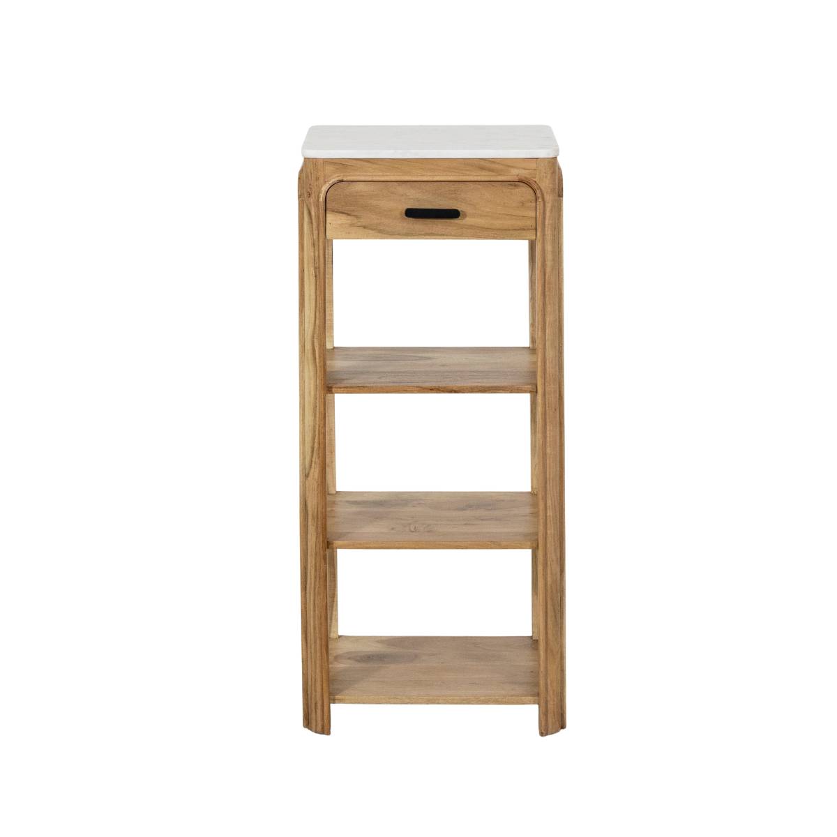 Console en bois d'acacia et marbre EMYR bois clair, MADE IN MEUBLES