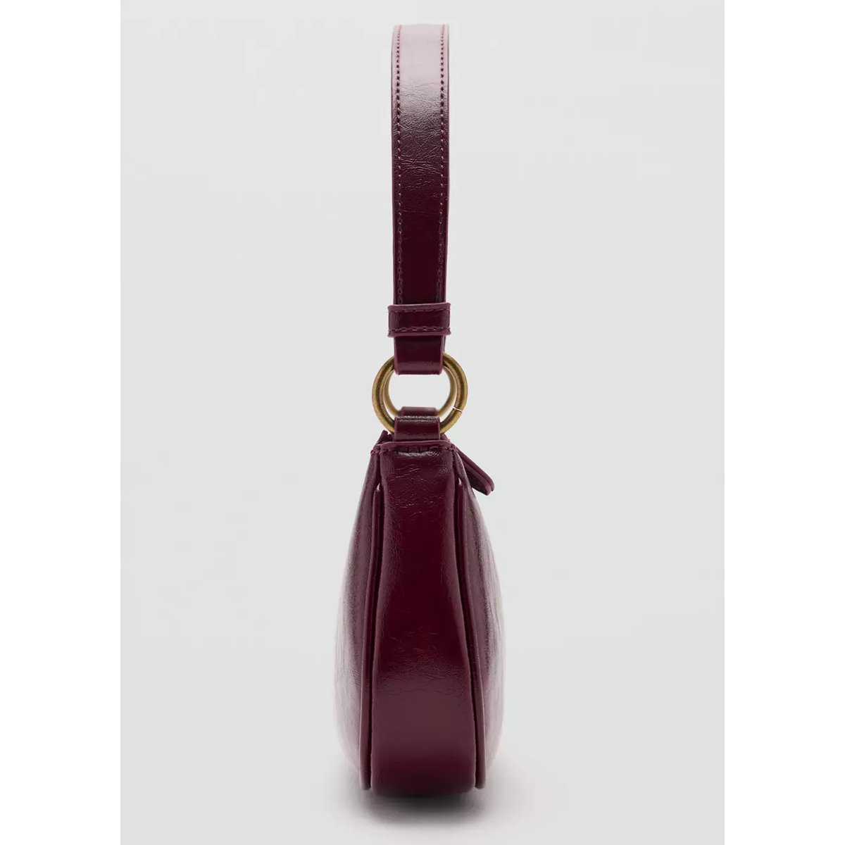 Sac porté épaule détail anneaux bordeaux, MANGO TEEN