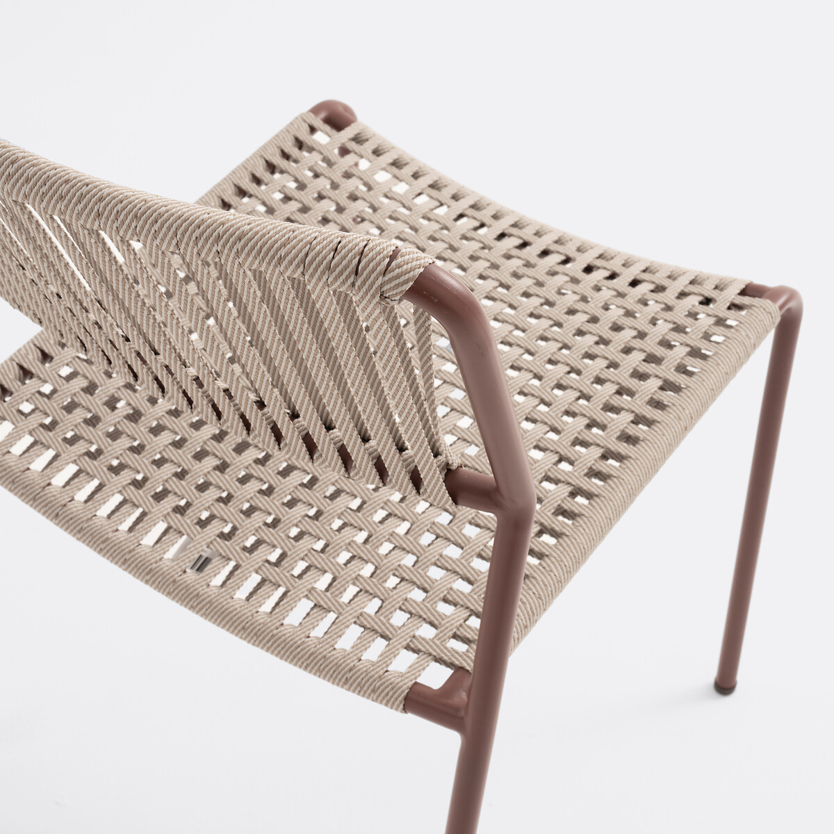 Set di 2 sedie da giardino, in acciaio e corda, NAMY terracotta, LA REDOUTE INTERIEURS