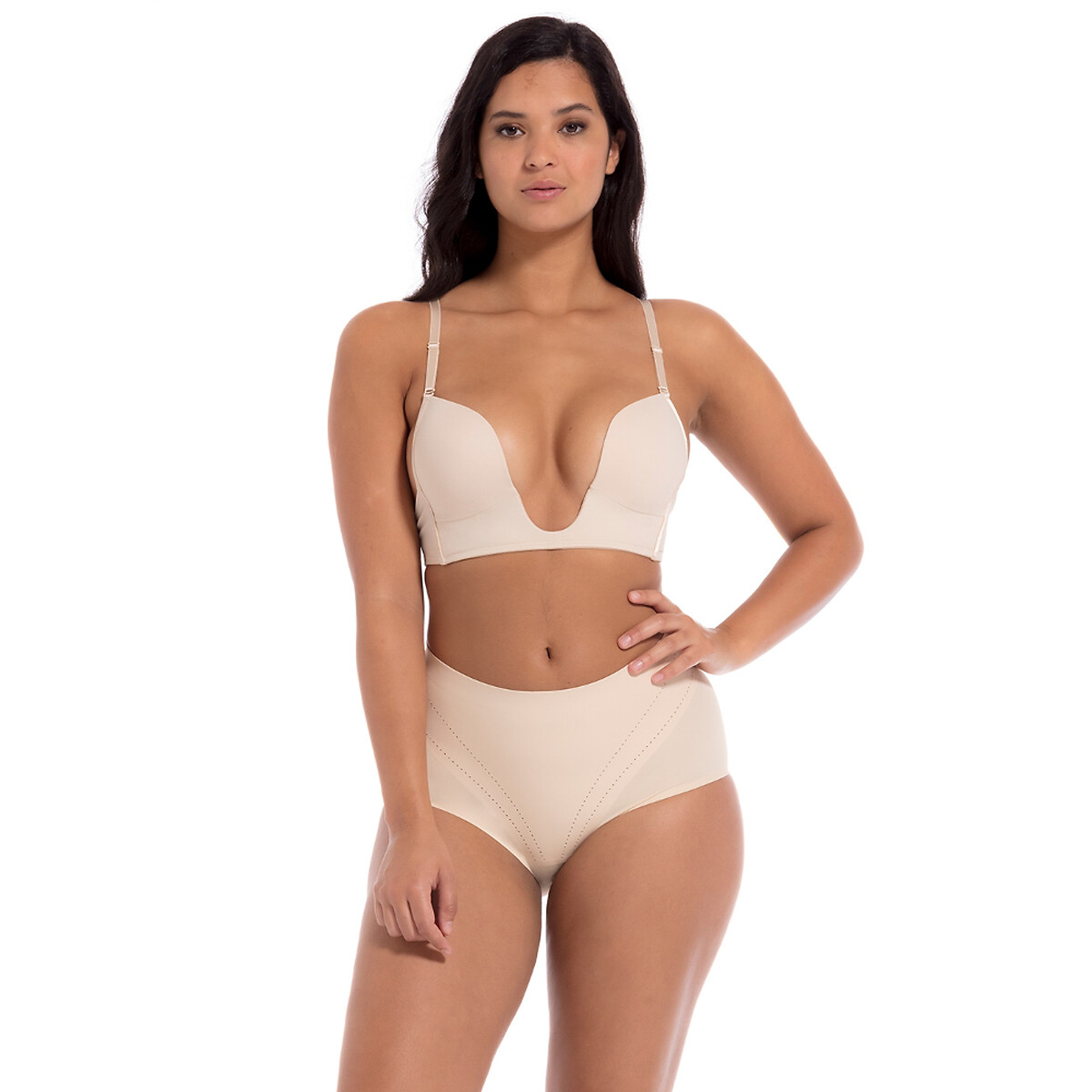 Reggiseno a fascia scollato carne, MAGIC BODYFASHION