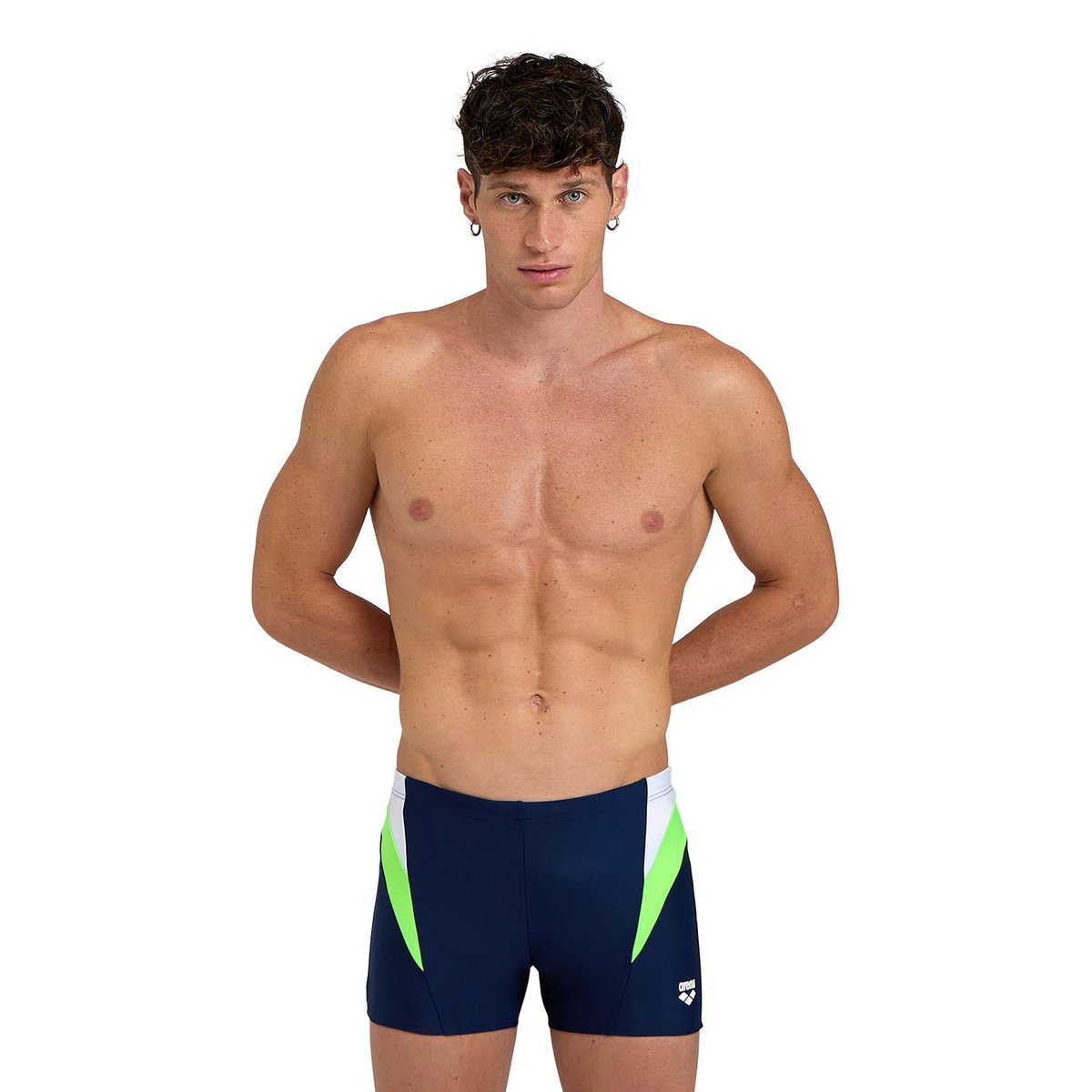 Short de bain Feel Panel navy-soft green-white, ARENA