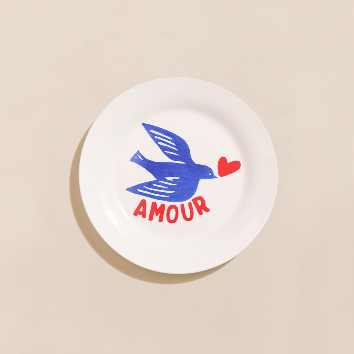 L'assiette Amour en porcelaine, VŒUX blanc - blanc - blanc, EMOI EMOI