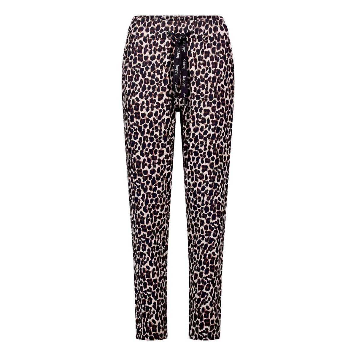 Pantalons de jogging à taille élastique noir/beige, BETTY BARCLAY