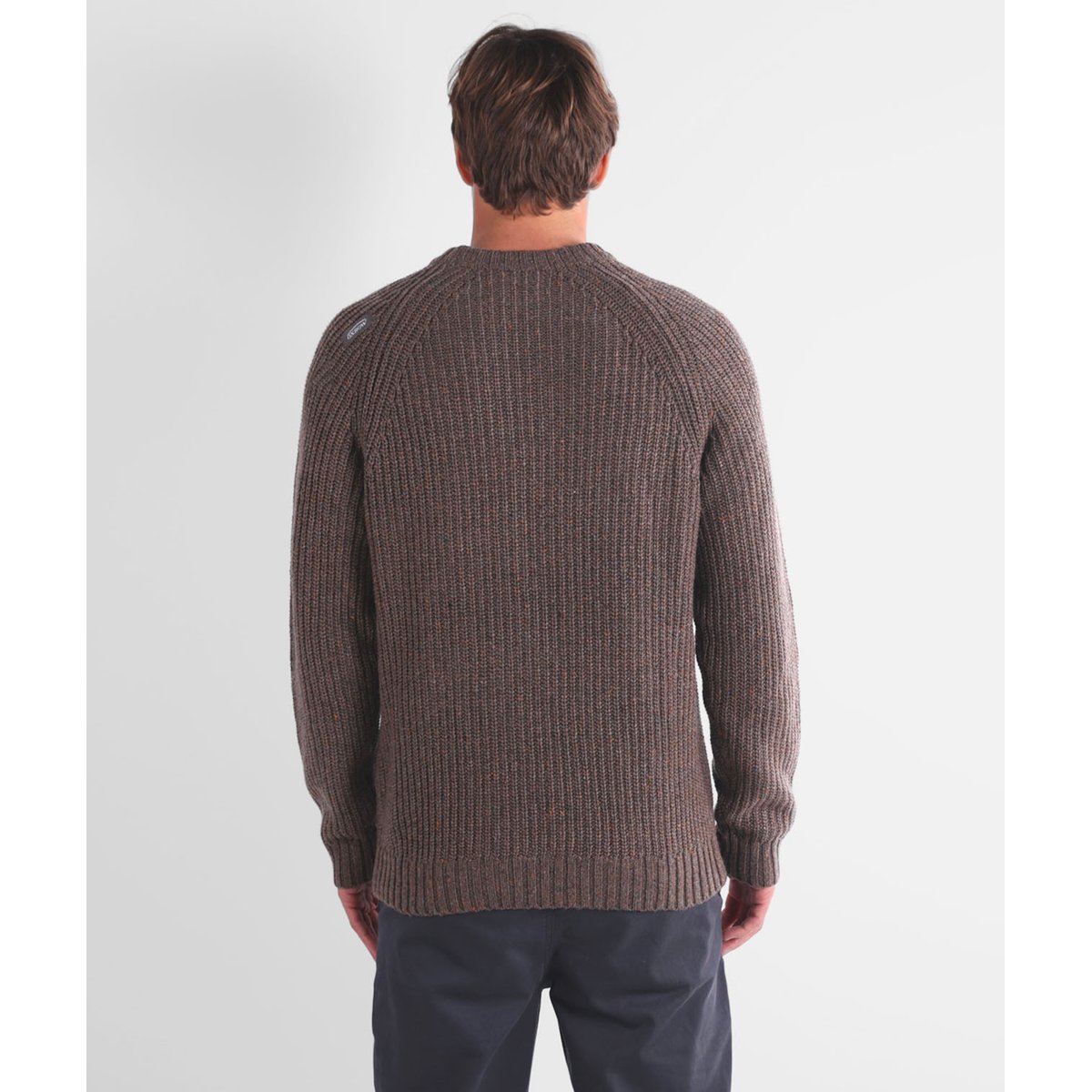 Pull col rond raglan DRIZZLE pebble heather, OXBOW