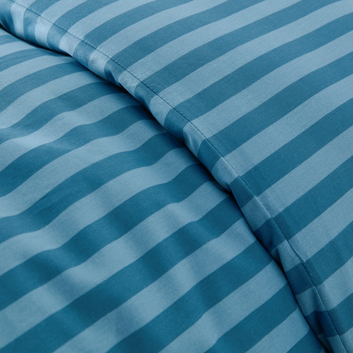 Conjunto para cama infantil, 50% algodón reciclado, funda de almohada rectangular, SACHA BLEU rayas azules, LA REDOUTE INTERIEURS