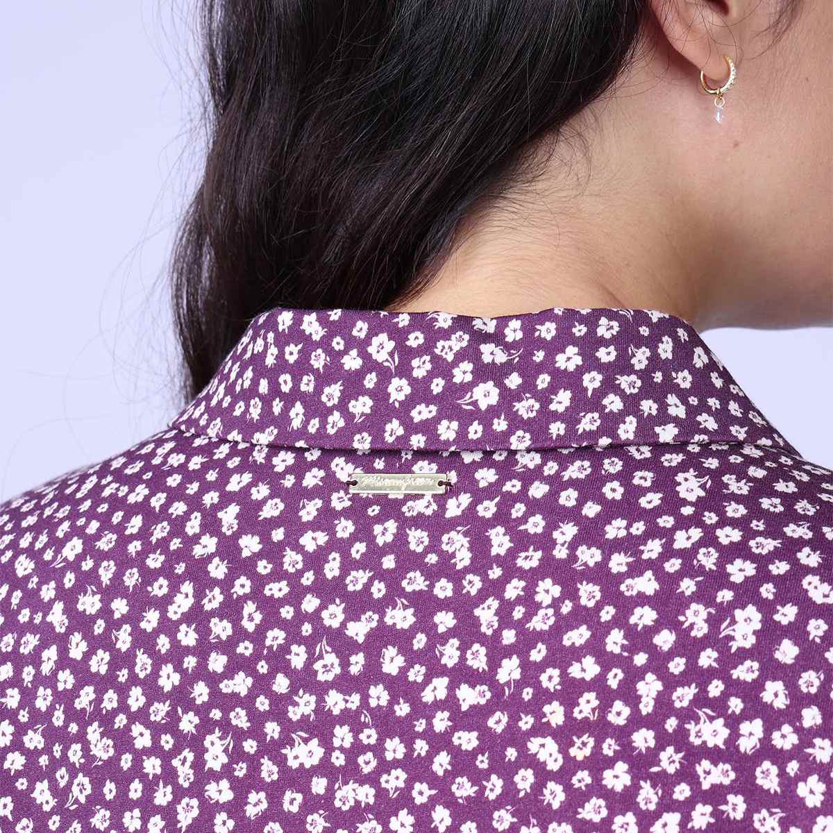 Chemise jersey Hanita violet, MISE AU GREEN