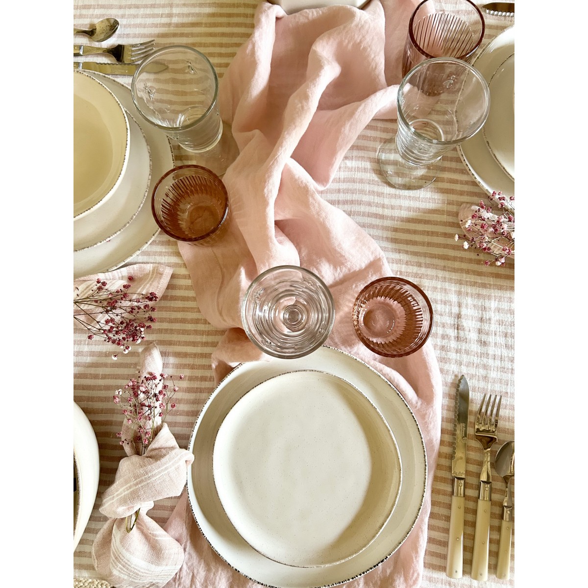 Lot de 6 petites assiettes, COTON blanc, ARTIME