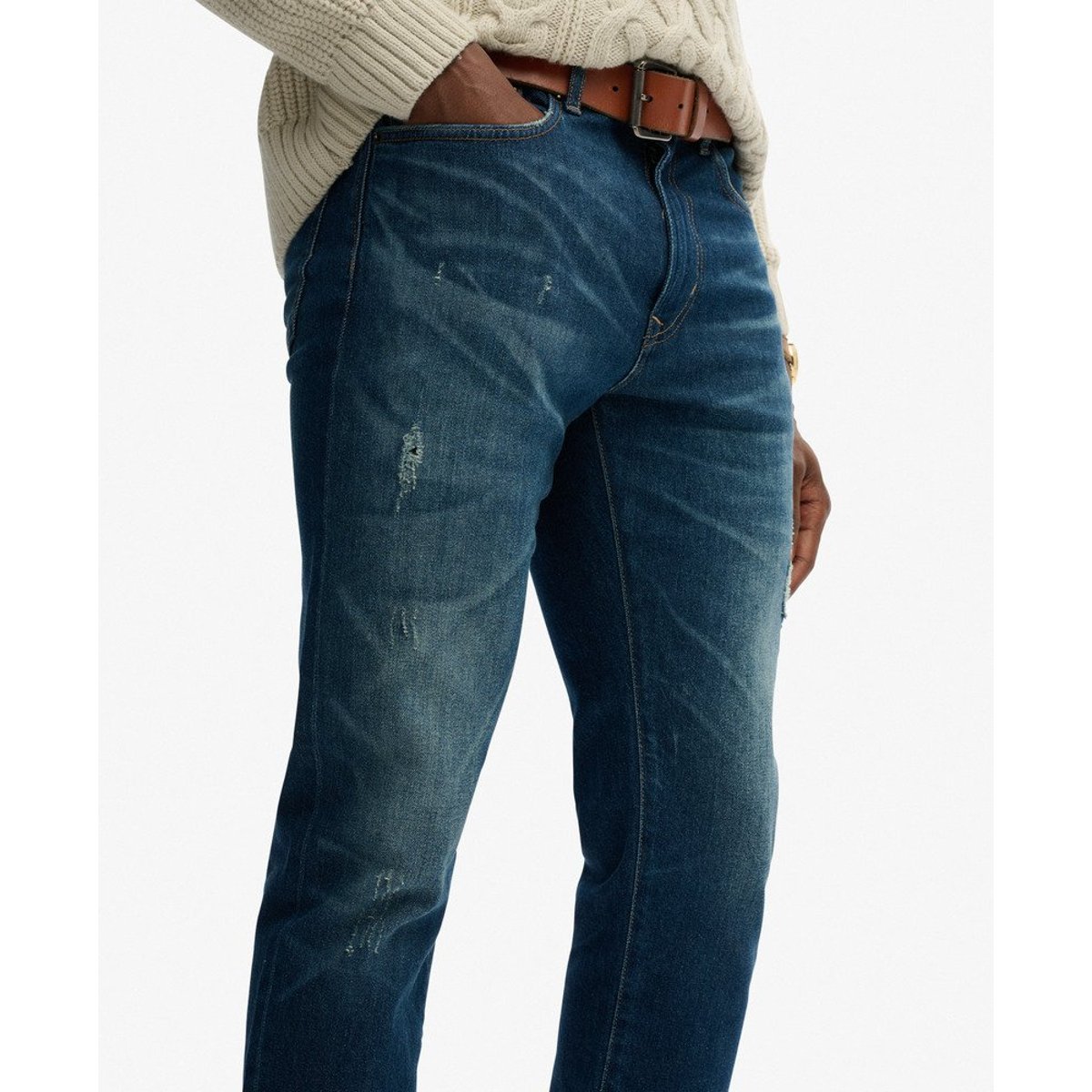 The Merchant Store - Jean Slim indigo foncé vintage, SUPERDRY