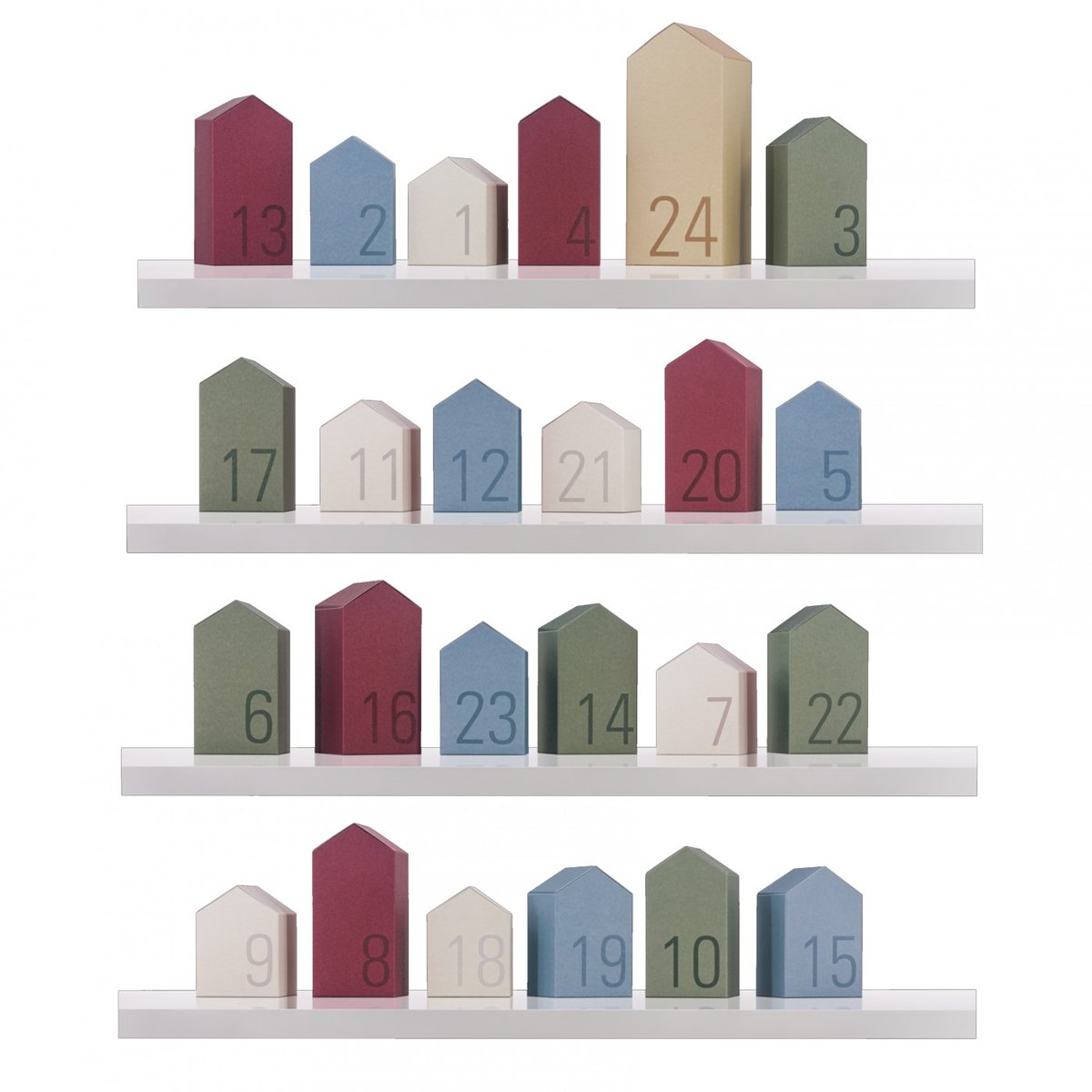 Calendrier de l'Avent Village multicolore, REMEMBER