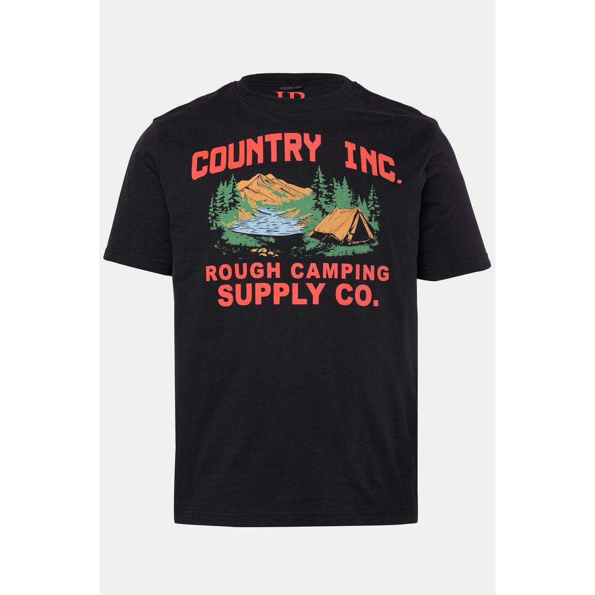T-shirt à manches courtes et imprimé noir, JP1880