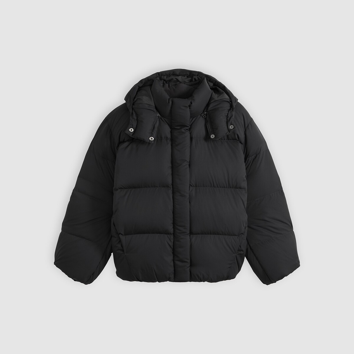Doudoune courte à capuche anthracite, LEVI'S