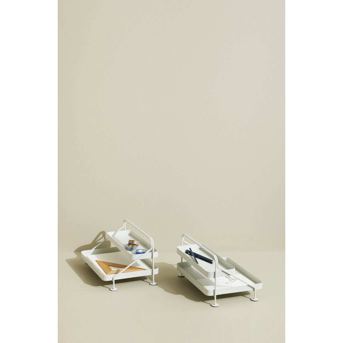 Corbeille à papier en fer SORTIT gris clair, HUBSCH