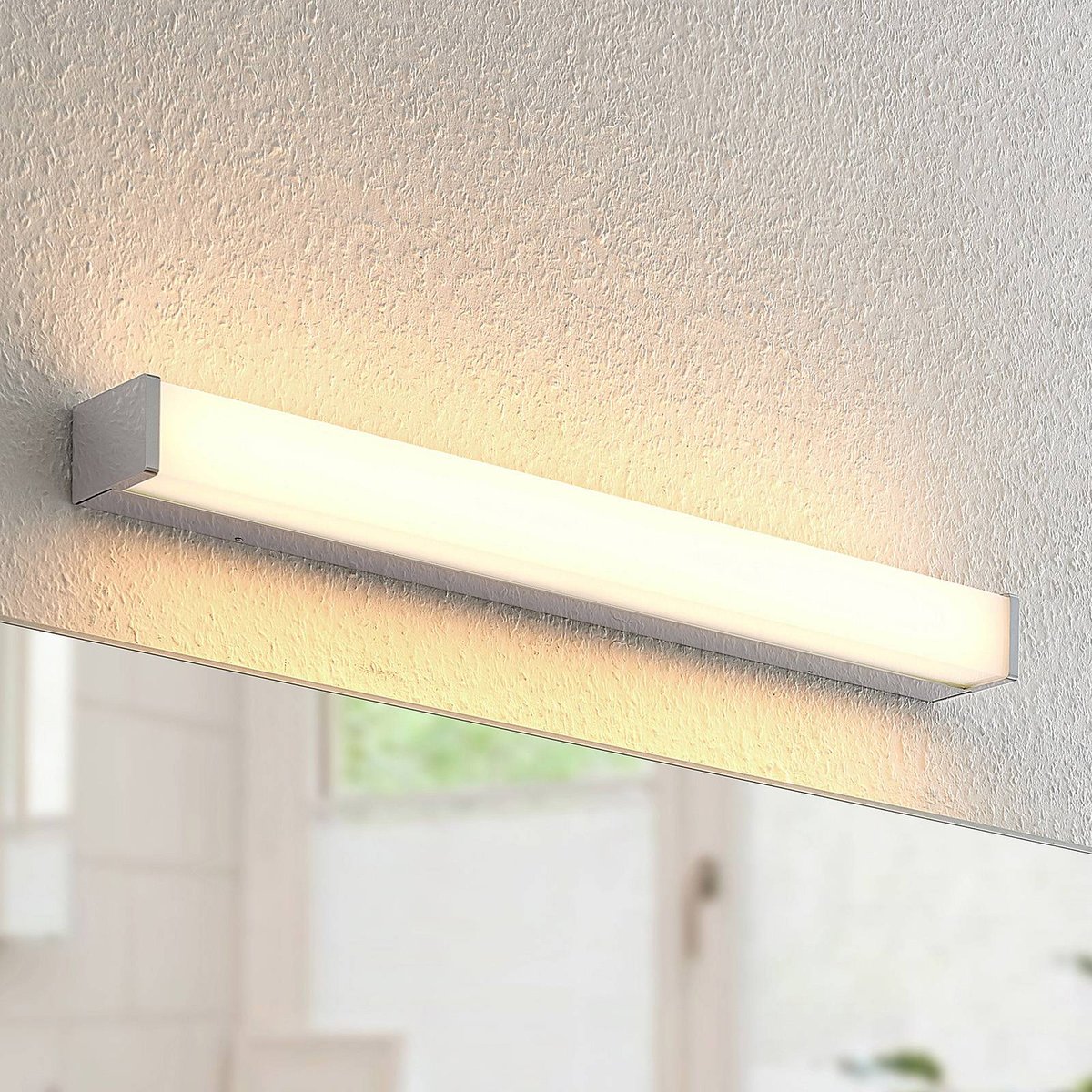 Applique en aluminium moderneLED, Klea blanc, chrome, LINDBY