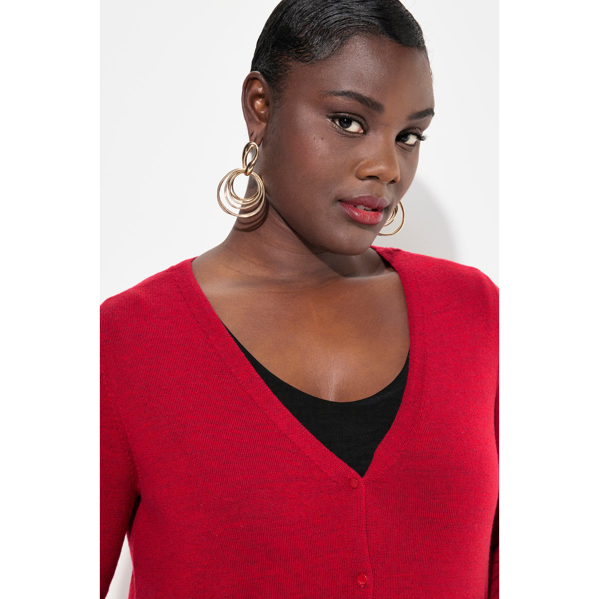 Cardigan à col en V et manches longues salsa, ULLA POPKEN