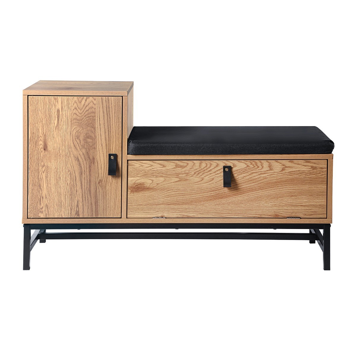 Banc d'entrée avec rangements chaussures  JILL bois clair, CALICOSY