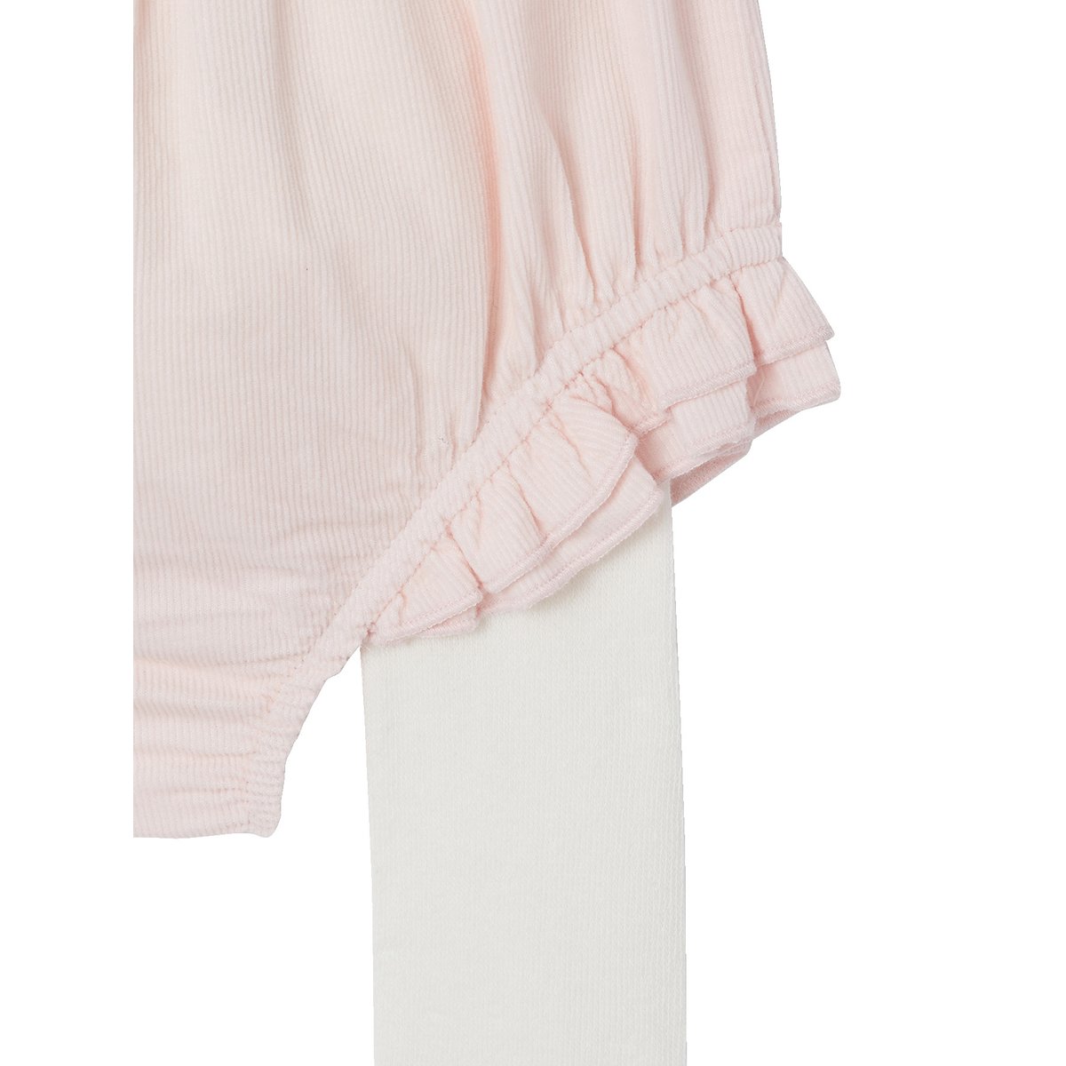 Ensemble bloomer et collants naissance rose pâle, VERTBAUDET