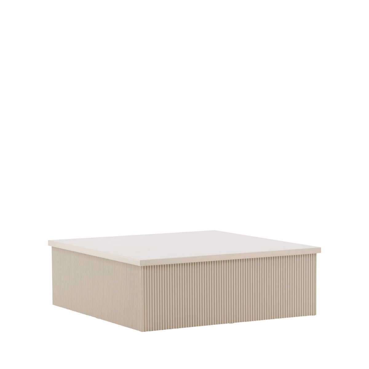 Table basse carrée en bois 90x90cm- LENOX beige, VENTURE HOME