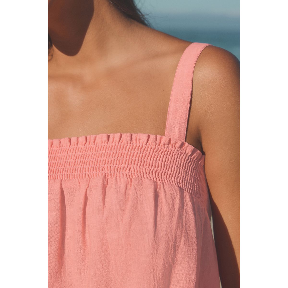 Mini robe d’été 100 % coton rose corail, NEXT