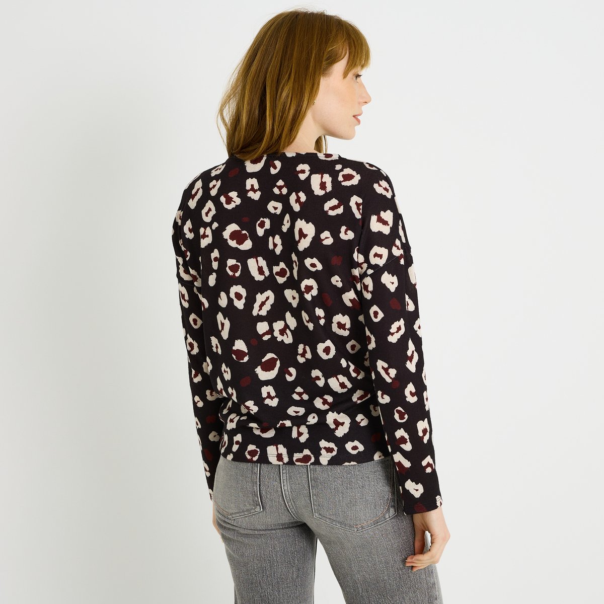 T-shirt doudou imprimé léopard noir, GRAIN DE MALICE