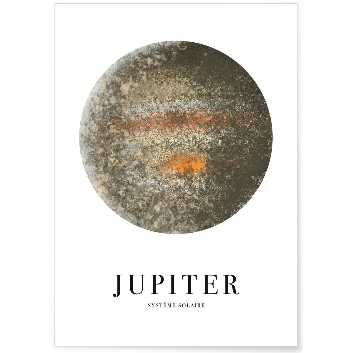 Affiche Jupiter blanc, L'AFFICHERIE