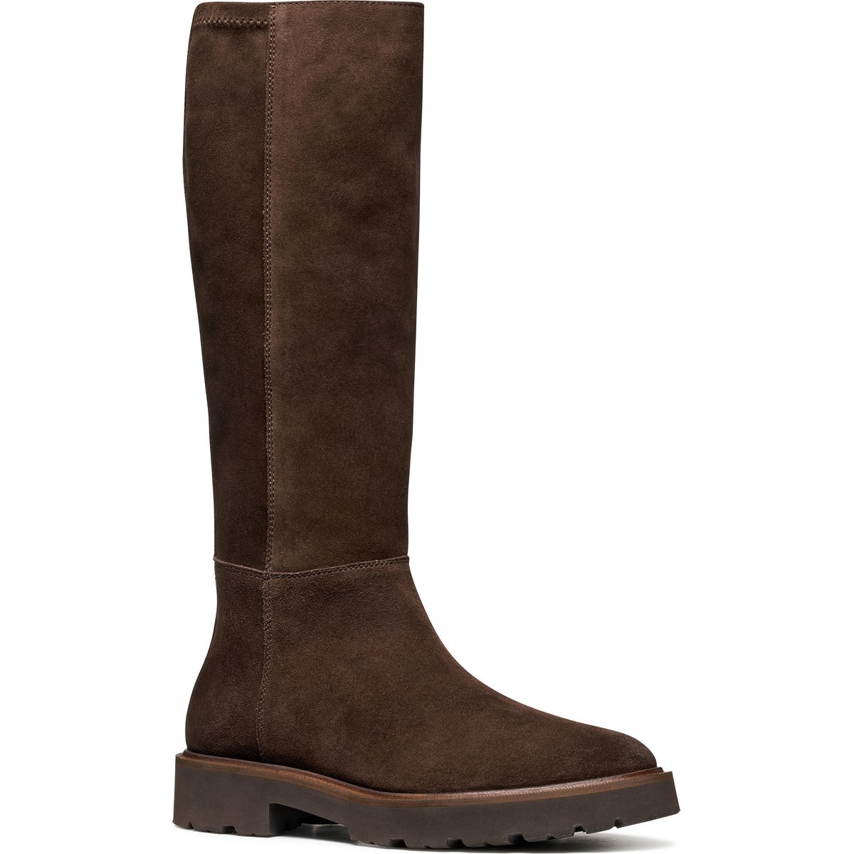 Bottes plates en cuir Norize marron foncé, GEOX