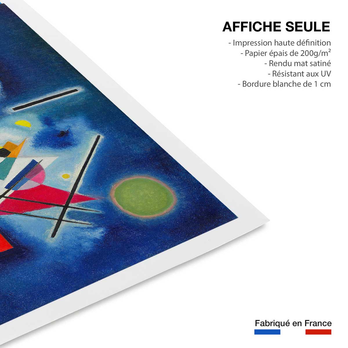 Poster Bleu de Ciel - Wassily Kandinsky affiche seule, HEXOA