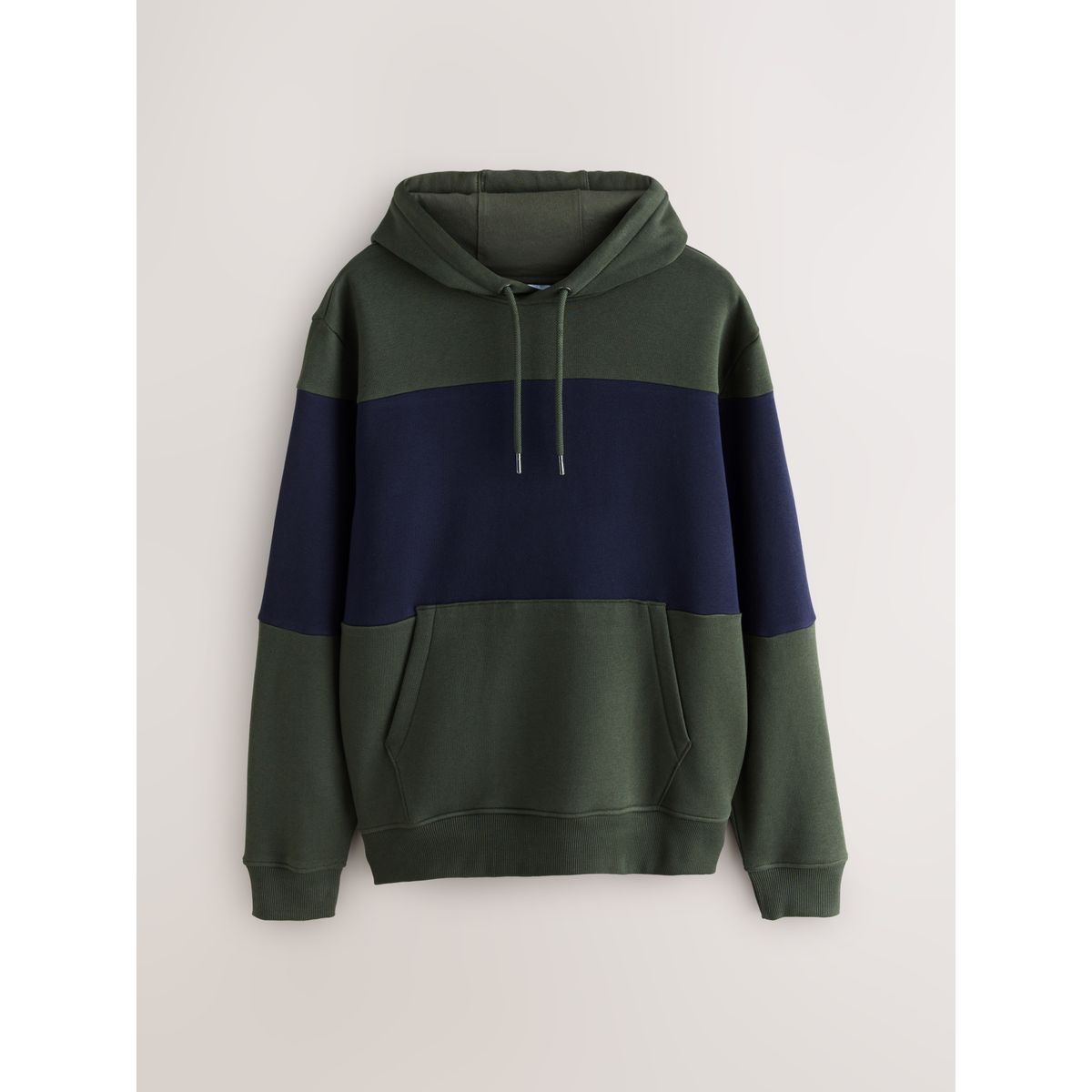 Sweat à motif color block bleu marine/vert olive, NEXT