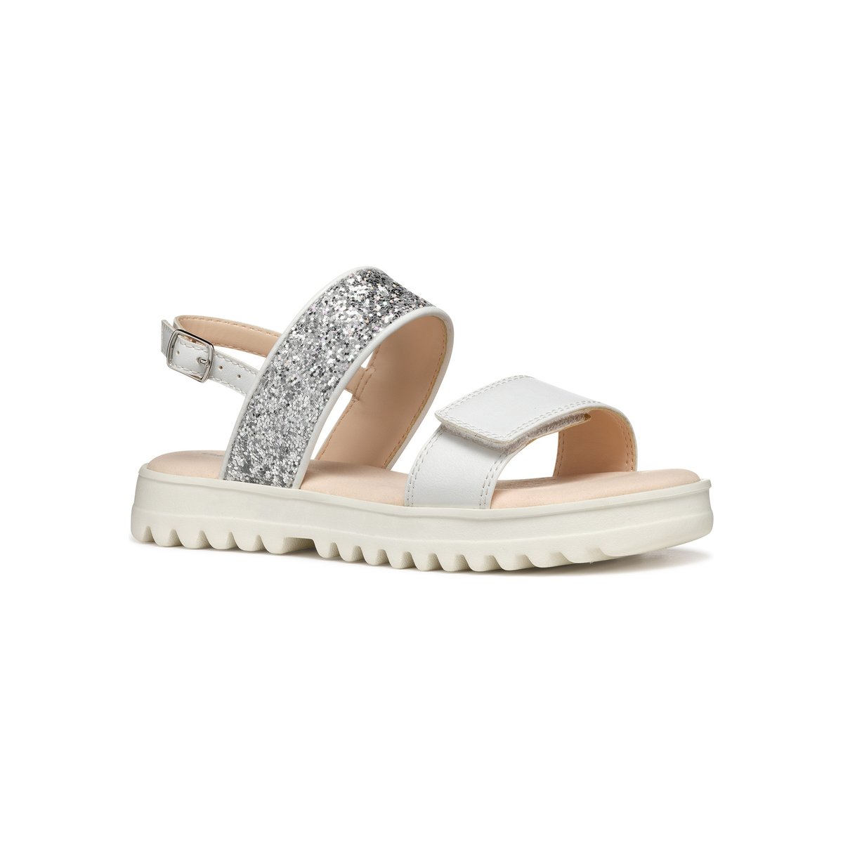 Sandales J SANDAL CORALIE blanc/argent clair, GEOX
