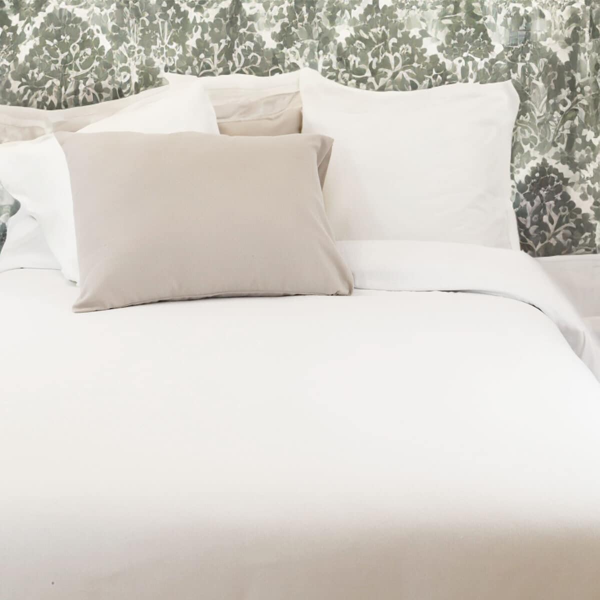 Housse de couette coton 57 fils en molleton flanelle TOUDOUX blanc, LINANDELLE