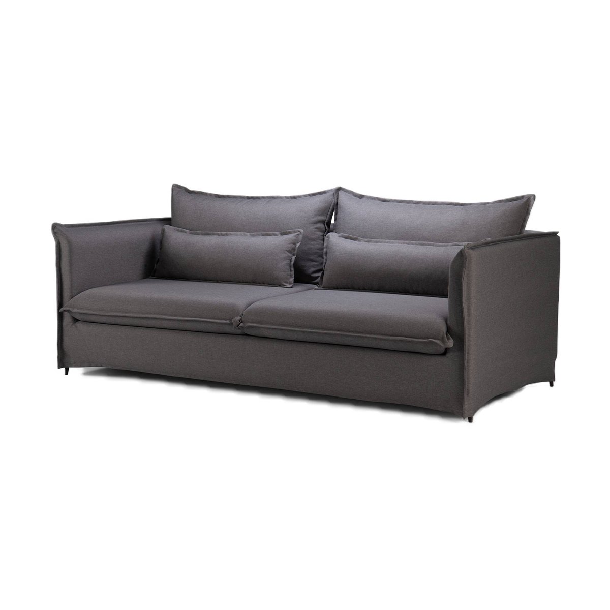 Canapé en polyester MADRID gris, MADE IN MEUBLES