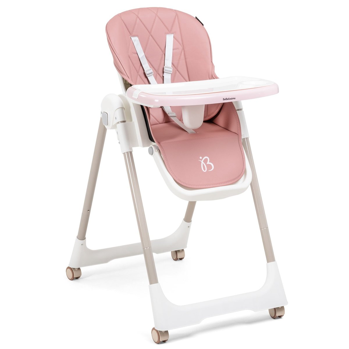 Chaise haute évolutive bébé - Pliable - De 6 mois à 3 ans (15kg) rose, BEBELISSIMO J'AIME