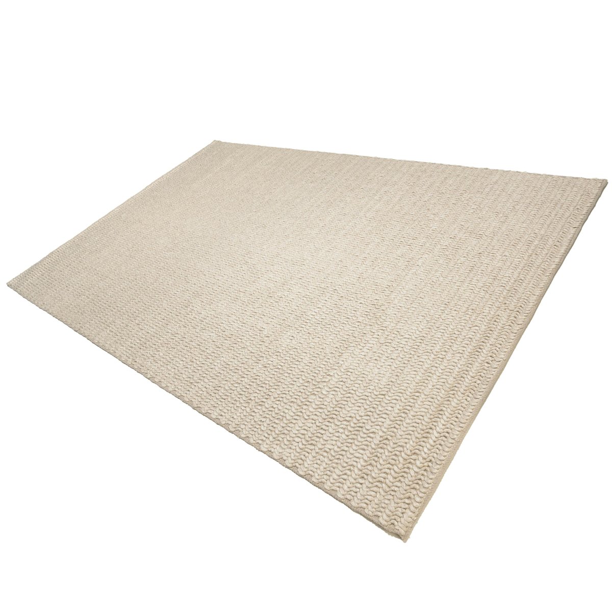 Tapis rectangulaire 200 x 290 cm laine tissée beige beige, PIER IMPORT