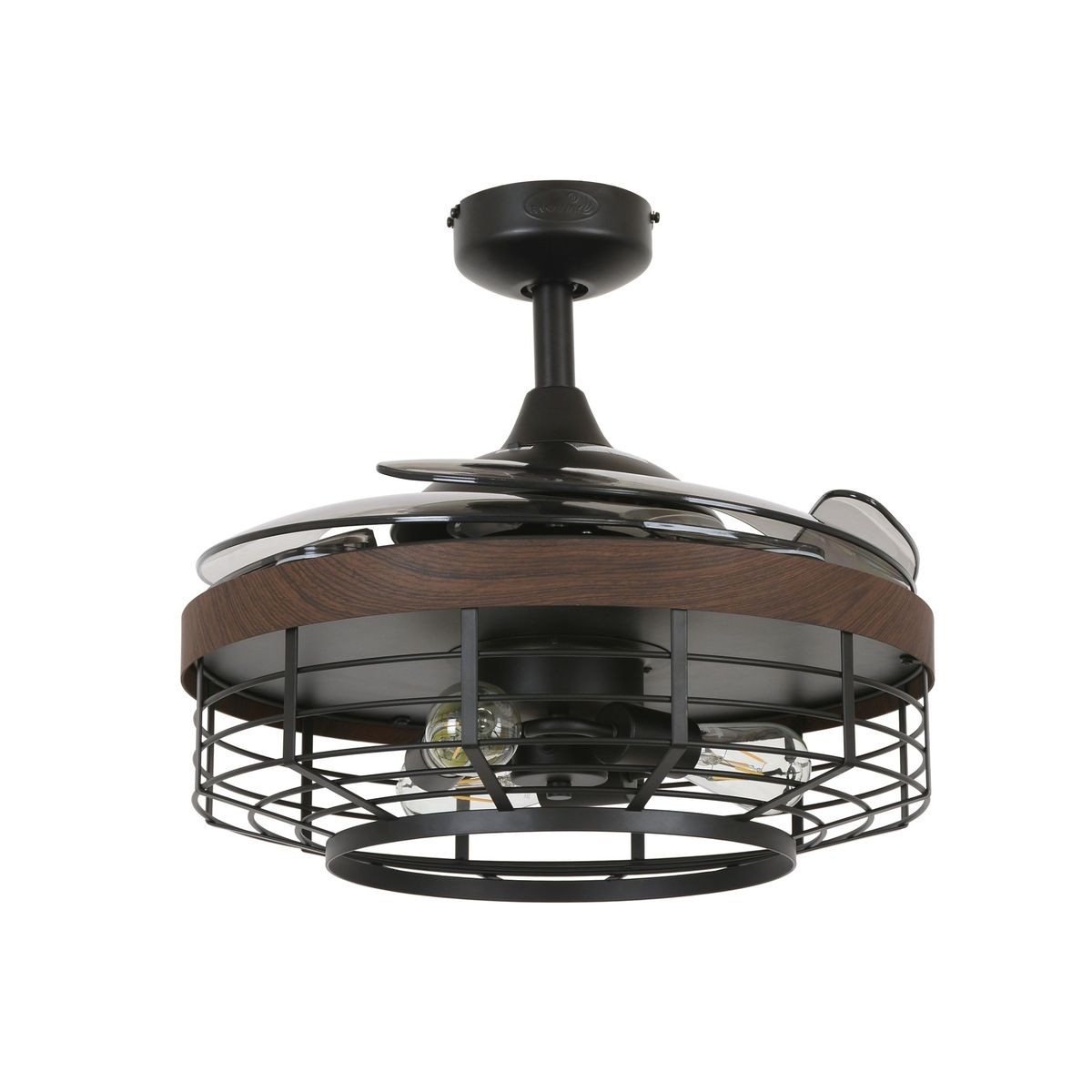 Ventilateur plafond MONTCLAIR noir - gris, BOUTICA-DESIGN