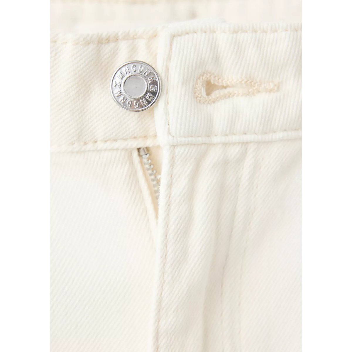 Jean Danila large taille haute écru, MANGO