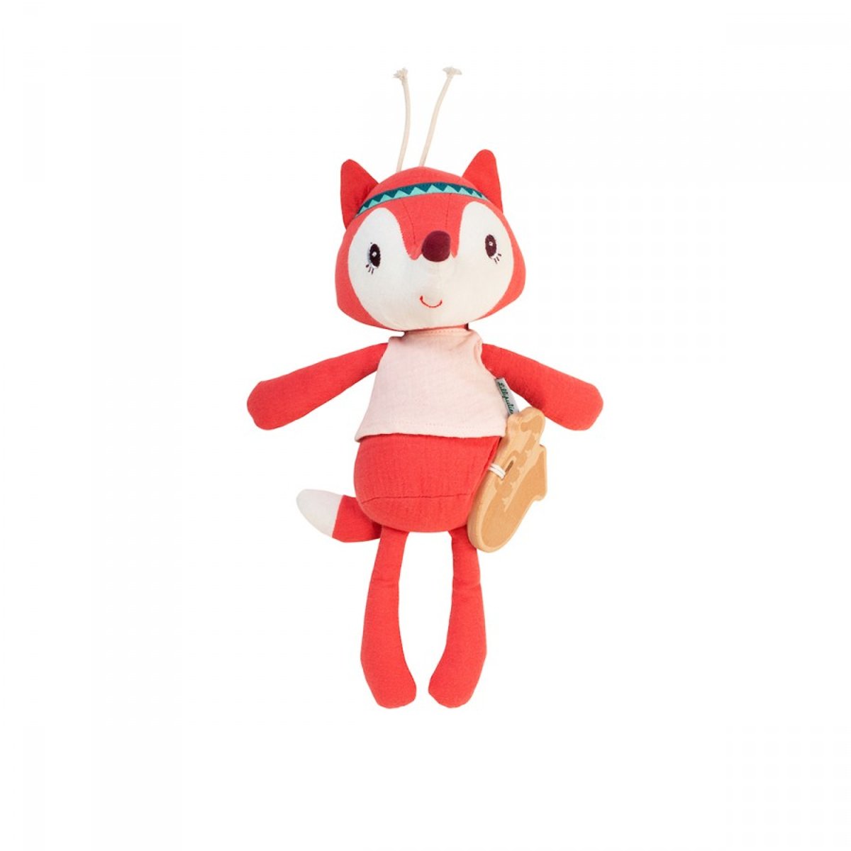 Peluche multi-activités Stella le faon orange, écru, beige, LILLIPUTIENS