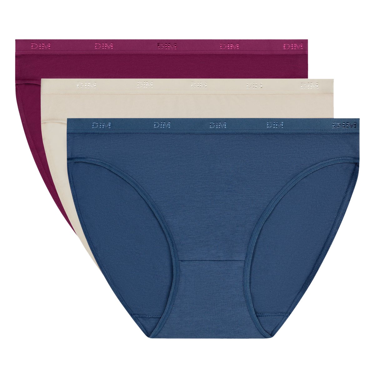 Lot de 3 slips Pockets Ecodim bleu, DIM