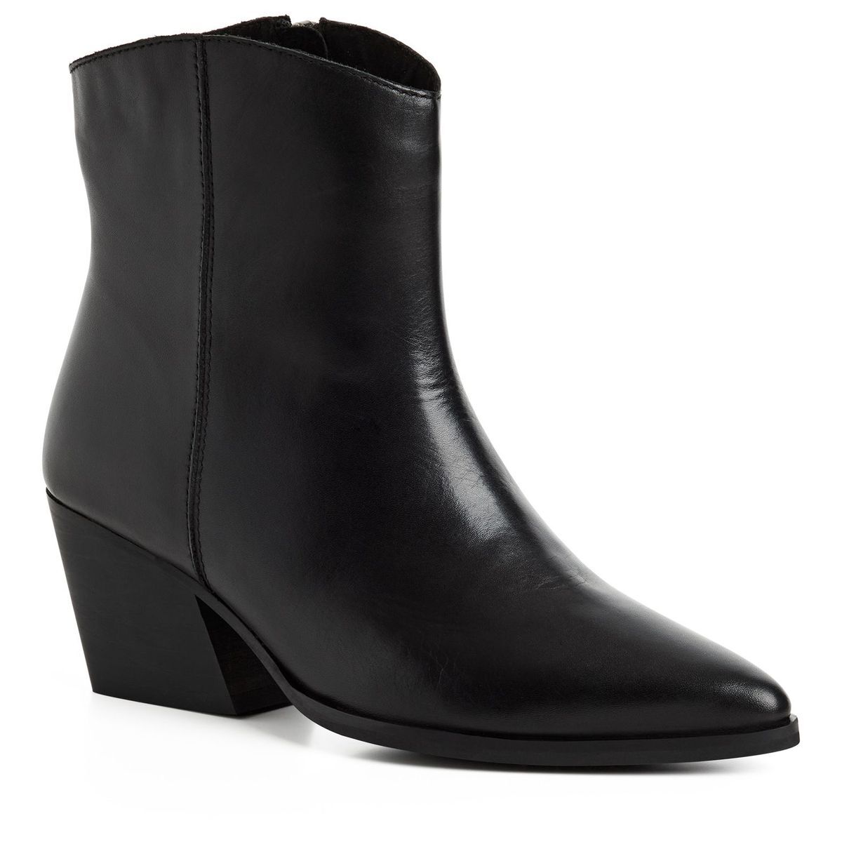 Bottine en cuir noir, MARCO TOZZI
