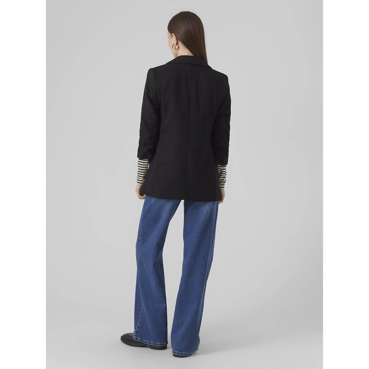 Blazer droit noir, VERO MODA