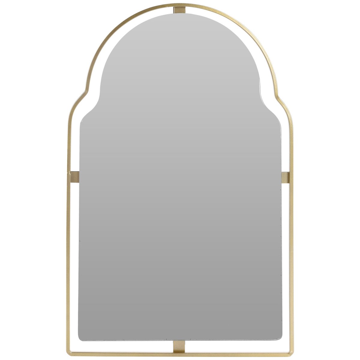 Miroir en métal doré haut incurvé 28x0.5x45cm doré, WADIGA