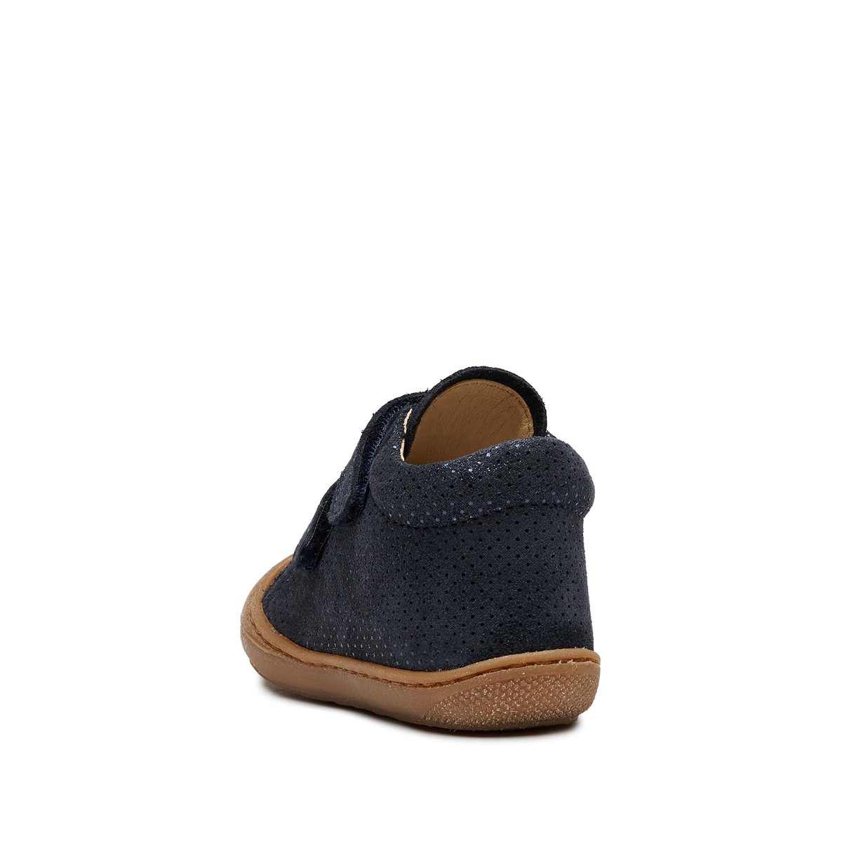 Chaussons premiers pas en suède pailleté COCOON VL marine, NATURINO