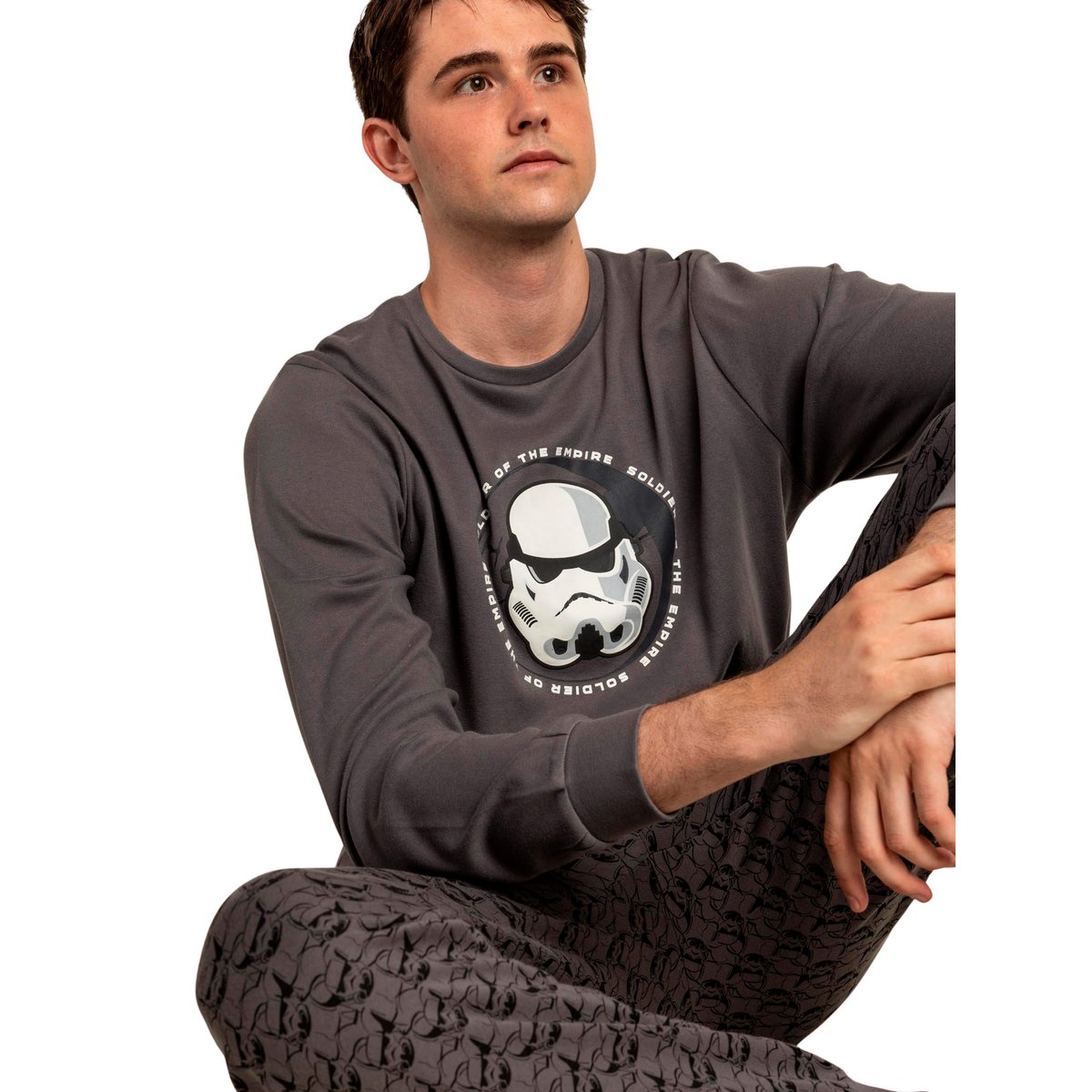 Pyjama pantalon top manches longues Empire Soldier Star Wars gris, ADMAS