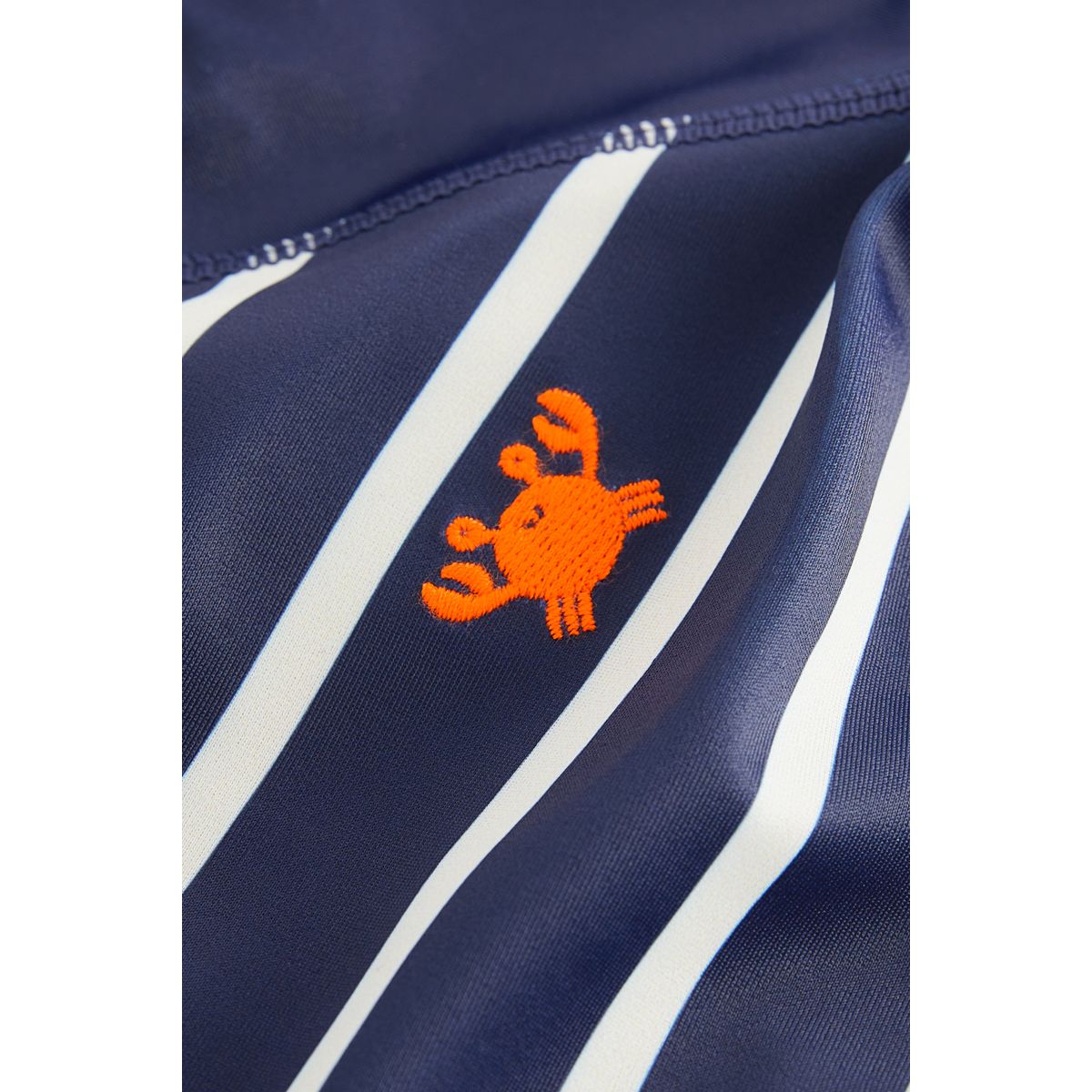 Maillot de bain une-pièce anti uv bleu marine rayé, NEXT
