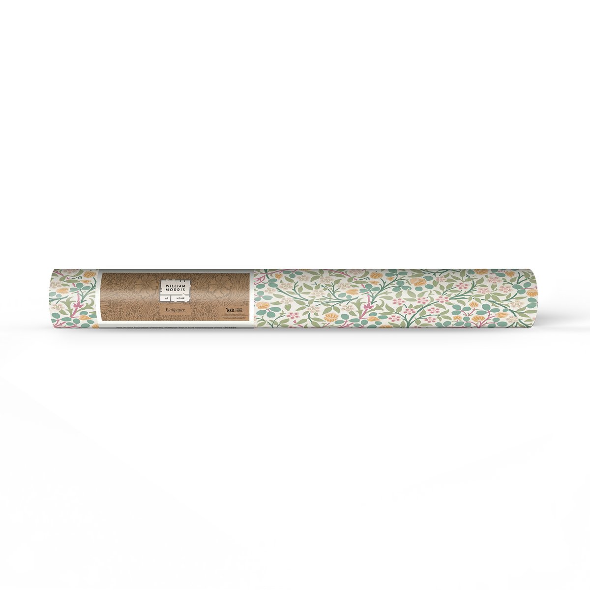 Papier peint fleuri Clover Spring Garden vert, rose, orange, WILLIAM MORRIS AT HOME