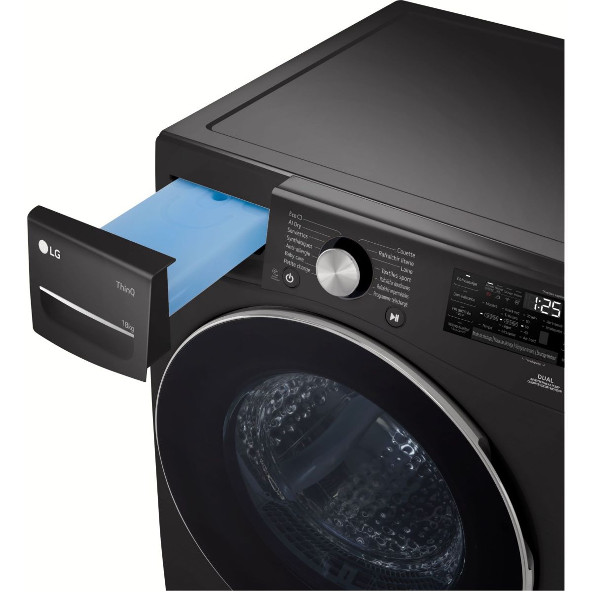 Sèche linge pompe à chaleur RH8P12BS couleur unique, LG