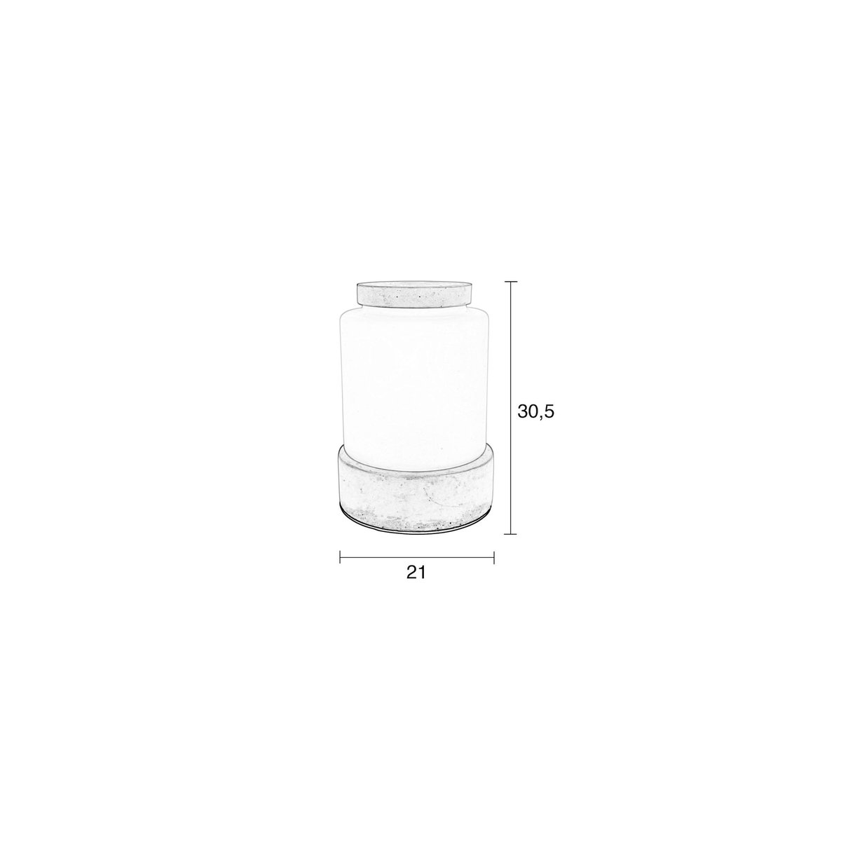 Lampe design en béton, REINA gris, ZUIVER