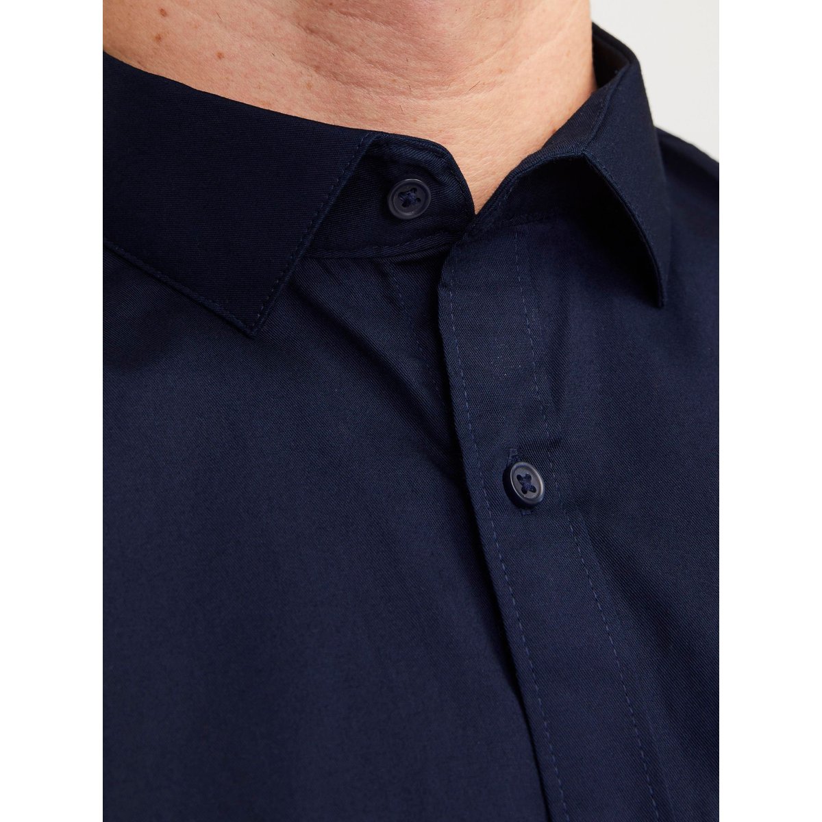 Chemise slim unie Jprblacardiff navy blazer, JACK & JONES