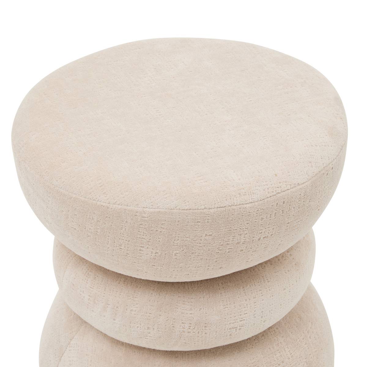 Pouf rond RITEM crème, ATMOSPHERA